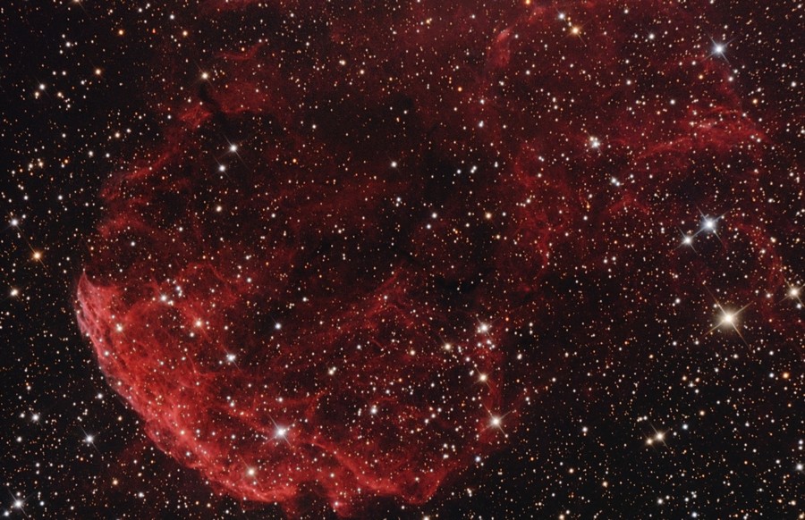 Medúza-köd (IC443) 2016. december 3., Szomód, Canon EOS 450D (átalakított), 200/800-as Newton-asztrográf, exp: 106 x 5 perc (Mohai Márk)