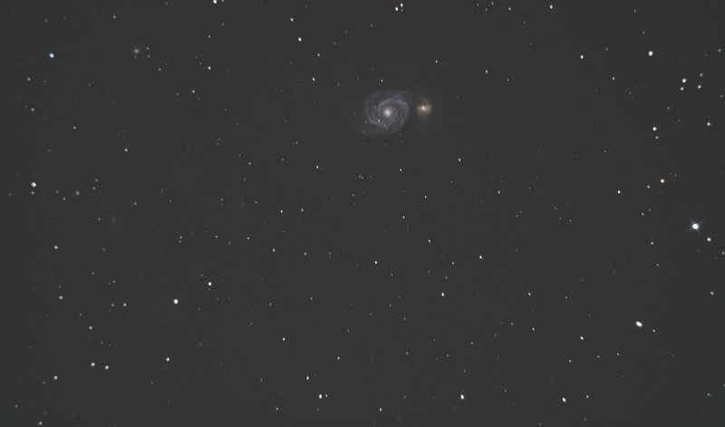 M51
2016. június 23., Szomód, Canon EOS 1000D, 200/800-as Newton-asztrográf, exp:40 x 30mp
(Mohai Márk)